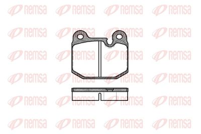 Комплект тормозных колодок, дисковый тормоз REMSA 0014.10