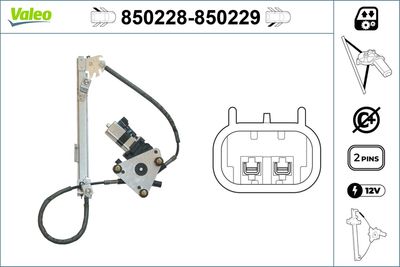 Stikla pacelšanas mehānisms VALEO 850228