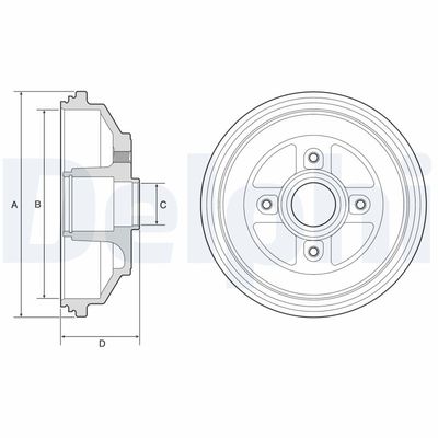 Тормозной барабан DELPHI BF571
