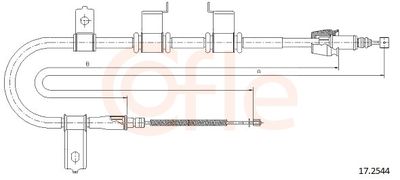 Тросик, cтояночный тормоз COFLE 17.2544