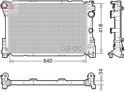 Радиатор, охлаждение двигателя DENSO DRM17115