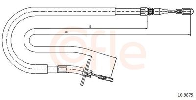 Тросик, cтояночный тормоз COFLE 92.10.9875
