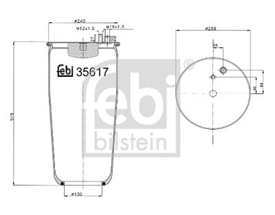Pneimoatsperes spilvens, Pneimopiekare FEBI BILSTEIN 35617