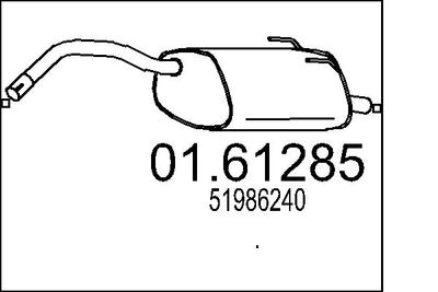 Глушитель выхлопных газов конечный MTS 01.61285