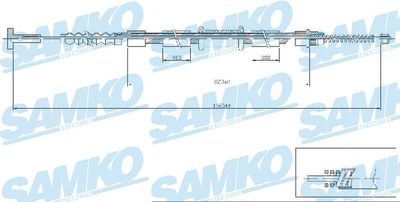 Тросик, cтояночный тормоз SAMKO C0471B