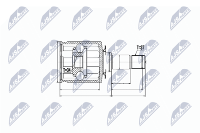 Шарнирный комплект, приводной вал NTY NPW-ME-006