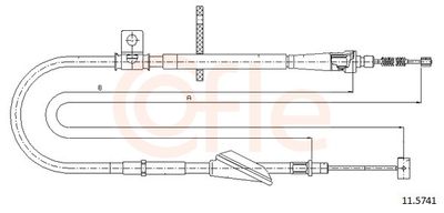 Тросик, cтояночный тормоз COFLE 11.5741