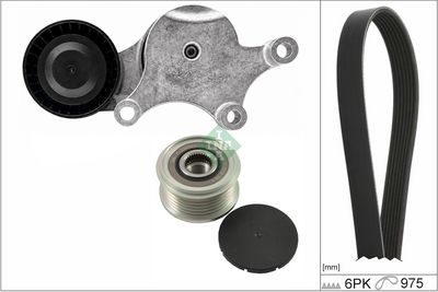 Ķīļrievu siksnu komplekts Schaeffler INA 529 0261 21