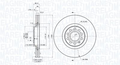 Тормозной диск MAGNETI MARELLI 360406075201