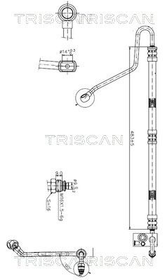 Гидравлический шланг, рулевое управление TRISCAN 8516 11007