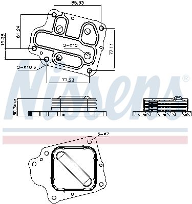 Eļļas radiators, Motoreļļa NISSENS 91647