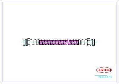Тормозной шланг CORTECO 19034452