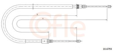 Тросик, cтояночный тормоз COFLE 10.6793