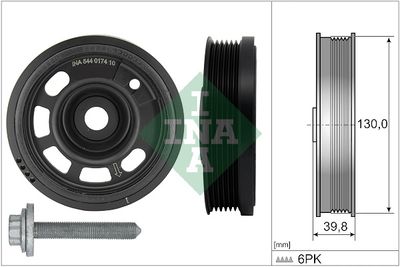 Комплект ременных шкивов, коленчатый вал Schaeffler INA 544 0174 20