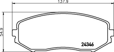 HELLA PAGID 8DB355012351 Bremžu uzliku kompl