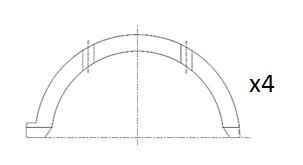 Distancpaplāksne, Kloķvārpsta FAI AutoParts BT3005-STD