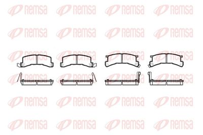 Bremžu uzliku kompl., Disku bremzes REMSA 0196.04