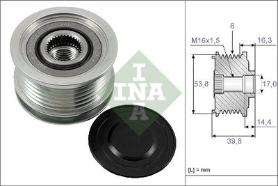 Механизм свободного хода генератора Schaeffler INA 535 0170 10