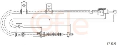 Тросик, cтояночный тормоз COFLE 92.17.2556
