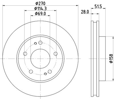 Bremžu diski HELLA PAGID 8DD 355 122-271
