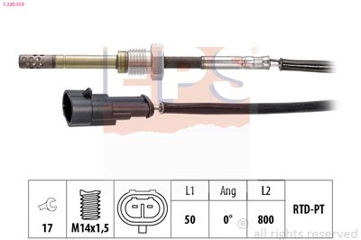 czujnik temp.spalin EGT IVECO STRALIS / EUROCARGO EPS 1.220.359