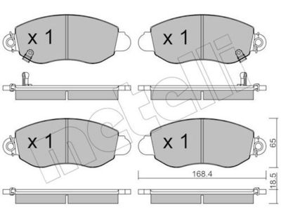 Комплект тормозных колодок, дисковый тормоз METELLI 22-0320-0