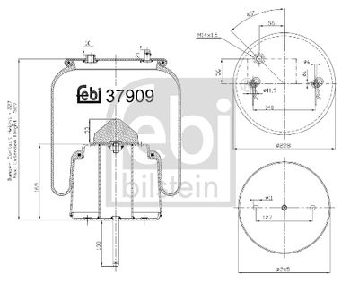 Pneimoatsperes spilvens, Pneimopiekare FEBI BILSTEIN 37909