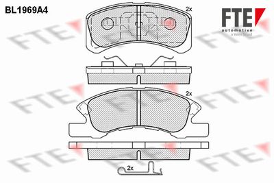 Комплект тормозных колодок, дисковый тормоз FTE 9010553
