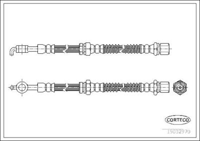 Тормозной шланг CORTECO 19032970