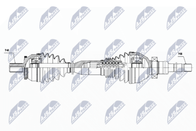 Piedziņas vārpsta NTY NPW-VV-060