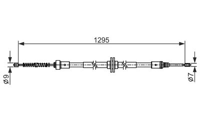 Тросик, cтояночный тормоз BOSCH 1987482558