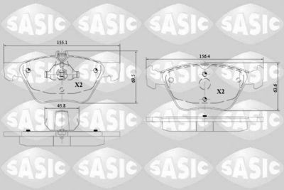 Bremžu uzliku kompl., Disku bremzes SASIC 6216149