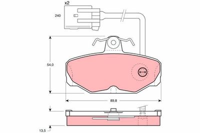 Комплект тормозных колодок, дисковый тормоз TRW GDB1035