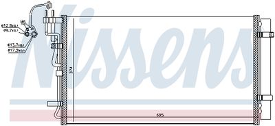 Конденсатор, кондиционер NISSENS 940718