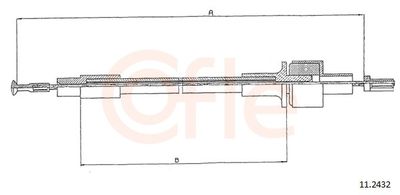 Трос, управление сцеплением COFLE 92.11.2432