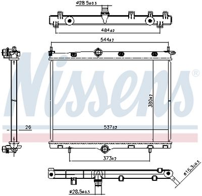 Radiators, Motora dzesēšanas sistēma NISSENS 607246
