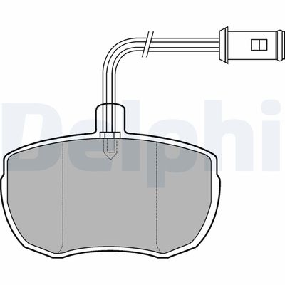 Комплект тормозных колодок, дисковый тормоз DELPHI LP651
