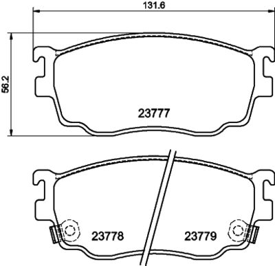 HELLA PAGID 8DB355011561 Bremžu uzliku kompl
