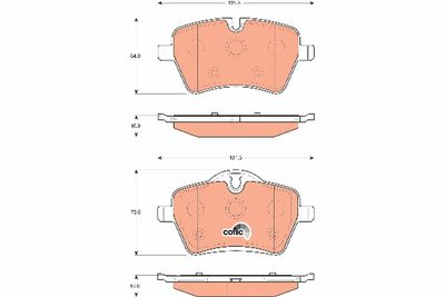 Bremžu uzliku kompl., Disku bremzes TRW GDB1712