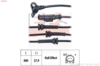 Датчик, частота вращения колеса EPS 1.960.163
