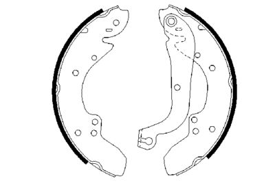 Bremžu loku komplekts BOSCH 0 986 487 128