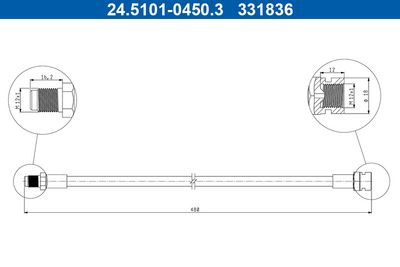 Bremžu šļūtene ATE 24.5101-0450.3