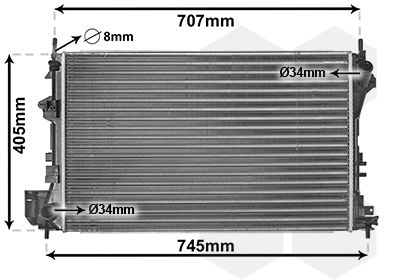 Radiators, Motora dzesēšanas sistēma VAN WEZEL 37002338
