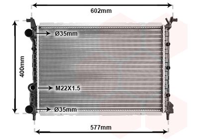 Radiators, Motora dzesēšanas sistēma VAN WEZEL 17002232