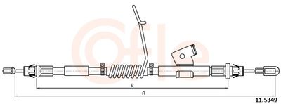 Тросик, cтояночный тормоз COFLE 92.11.5349