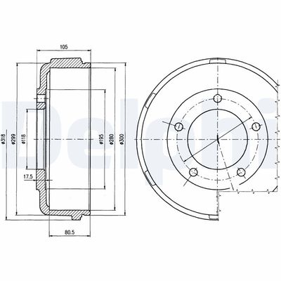 Тормозной барабан DELPHI BF478