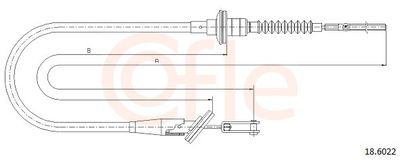 Трос, управление сцеплением COFLE 18.6022