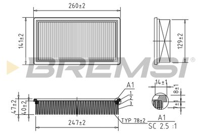 Воздушный фильтр BREMSI FA1622
