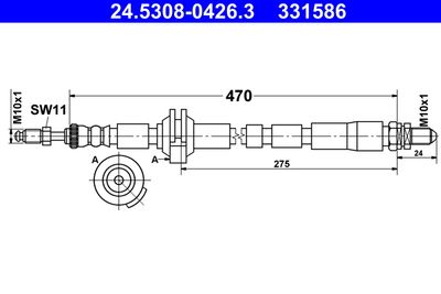 Тормозной шланг ATE 24.5308-0426.3