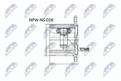 Шарнирный комплект, приводной вал NTY NPW-NS-026